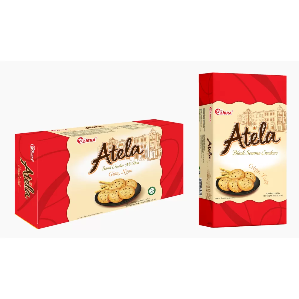 Bánh Cracker Mè Đen Atela 150g