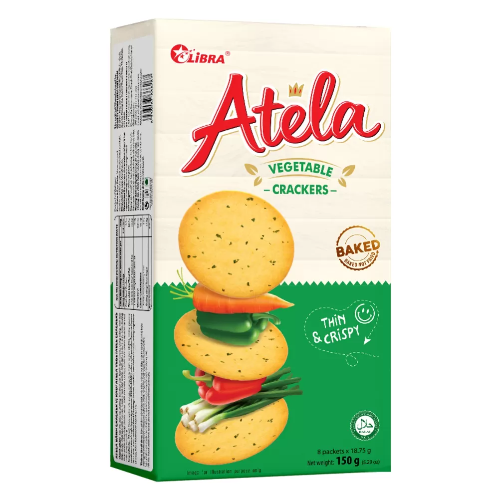 Bánh Atela Cracker vị rau 150g
