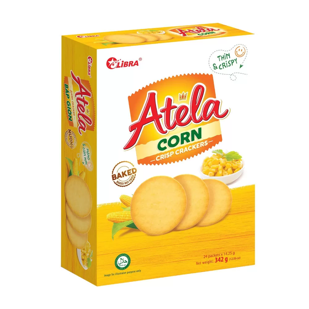 Bánh Atela Cracker Bắp giòn 342g
