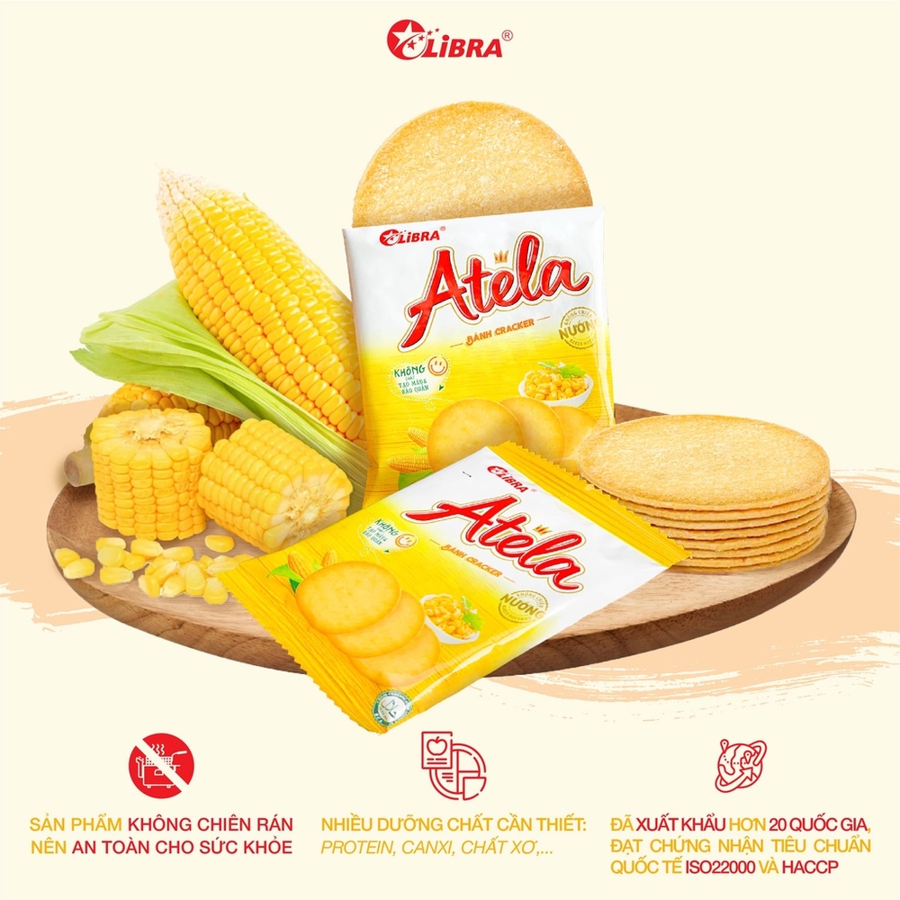 Bánh Atela Cracker Bắp giòn 43g